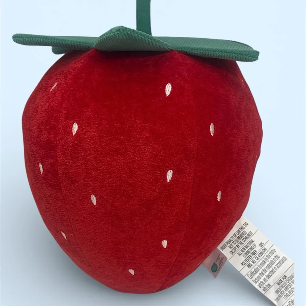 Lightweight Eye-catching Strawberry Plush Doll Strawberry Pillow Birthday Gift